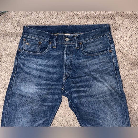 Ralph Lauren RRL Double RL Denim Straight Jeans American Selvedge Size 30X30 - Picture 4 of 16